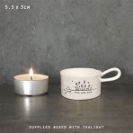 Handled Tea Light Holder | With much love Handled Tea Light Holder | With much love